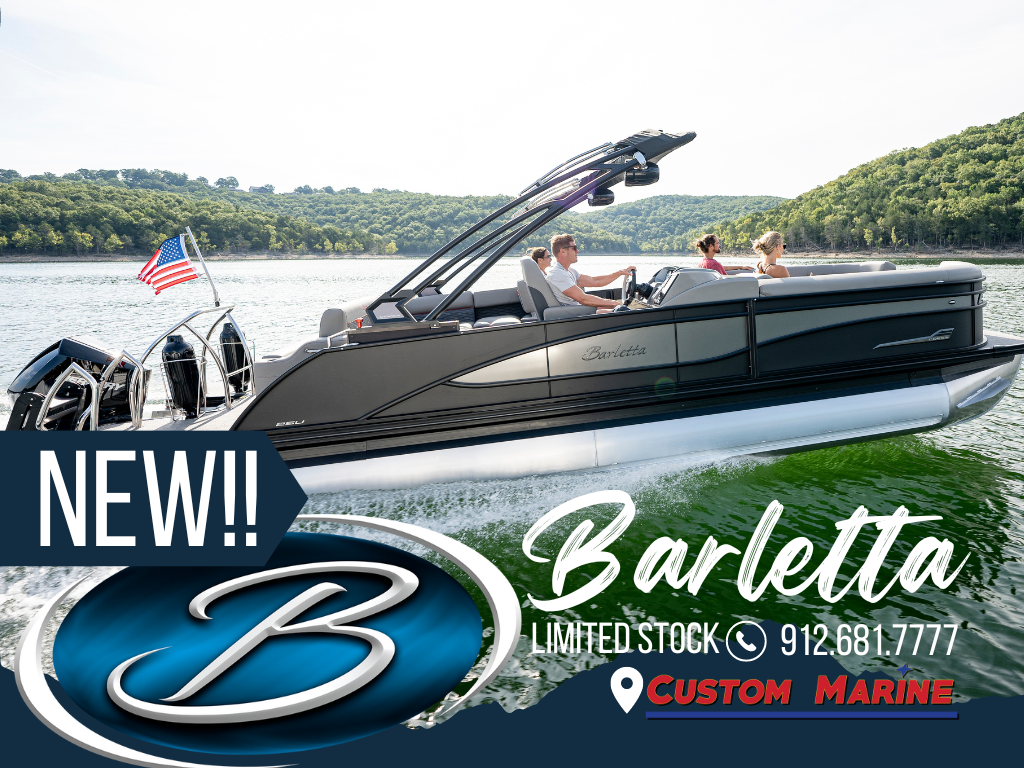 Cover photo- first slide- announcement Introducing Barletta Pontoon Boats To Our Inventory | Custom Marine