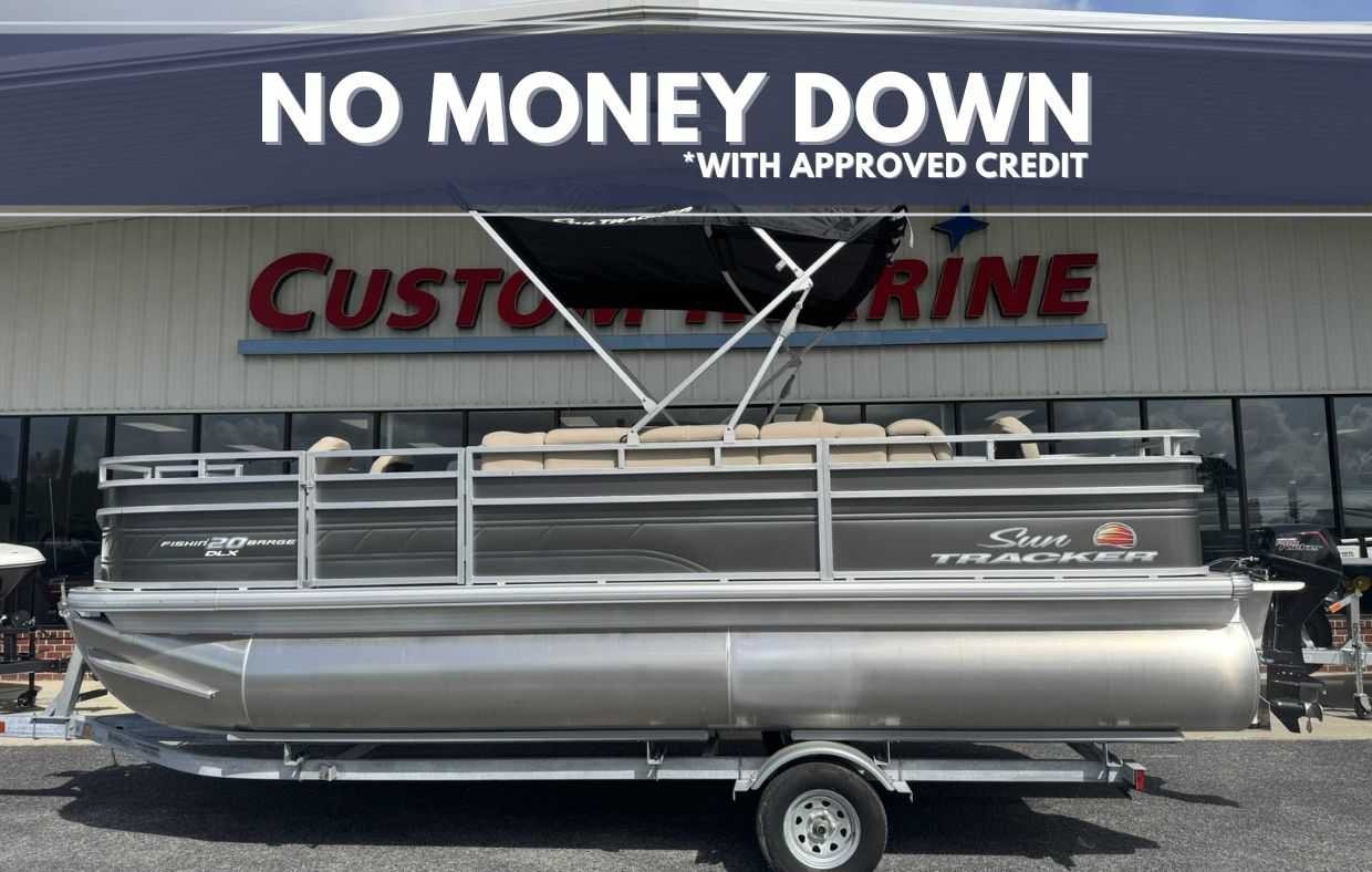 2024 Sun Tracker Fishin Barge 20 DLX For Sale | Custom Marine | Statesboro Savannah GA Boat Dealer_1